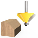 1pc 8mm Shank Woodworking Router Bit 45 Degree Chamfer Bevel Edging Router Bit Wood Cutting Tool Woodworking Router Bits