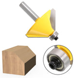 1pc 8mm Shank Woodworking Router Bit 45 Degree Chamfer Bevel Edging Router Bit Wood Cutting Tool Woodworking Router Bits