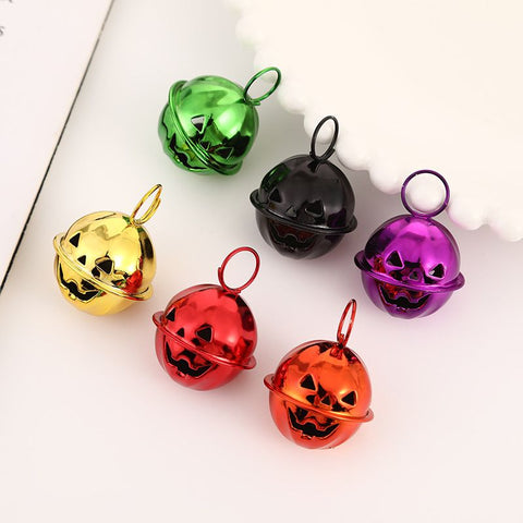 Halloween Pumpkin Bells for Craft, 30 Pcs Halloween Jingle Bells Beads, 1 Inch Colorful Pumpkin Bells for DIY Wreath Halloween In Australia - Darrahopens