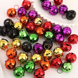 Halloween Pumpkin Bells for Craft, 30 Pcs Halloween Jingle Bells Beads, 1 Inch Colorful Pumpkin Bells for DIY Wreath Halloween