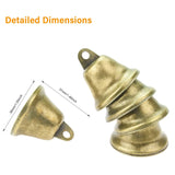 40 Pieces 38mm/1.5inch Vintage Jingle Bells Bronze Tone Bells Brass Bell Hangings for Christmas Wind Chimes Making Crafts