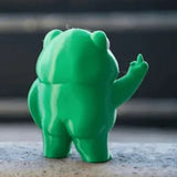 Rebellious Frog Figurine, 3.3 Inch Cute Frog The Finger Statue, Frog Garden Statue Outdoor Frog Decor (1 PC)
