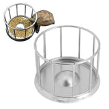 Reptile Stainless Steel Food Dish Tortoise Feeding Basin Round Railing Shape Tortoise Dish Water Tray Pet Supplies for Home In Australia - Darrahopens
