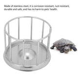 Reptile Stainless Steel Food Dish Tortoise Feeding Basin Round Railing Shape Tortoise Dish Water Tray Pet Supplies for Home In Australia - Darrahopens