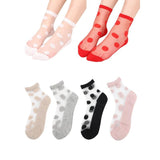6 Pairs Sheer Socks,See Through Mesh Socks for Women,Ankle High Transparent Socks Tulle Socks keep their color, and are thin