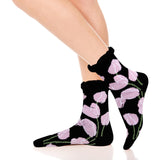 Benefeet Sox Womens Ruffle Socks Cute Cotton Crew Socks Frilly Slouch Dress Socks Lettuce Trim Turn-Cuff High Ankle Socks In Australia - Darrahopens