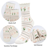 Benefeet Sox Womens Ruffle Socks Cute Cotton Crew Socks Frilly Slouch Dress Socks Lettuce Trim Turn-Cuff High Ankle Socks In Australia - Darrahopens