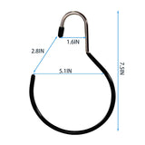 15 Pack Scarf Ring Hangers, Non-Snag Belt Hanger for Closet, Non-Slip Closet Organizer Accessory Holders for Ties Scarves, Black