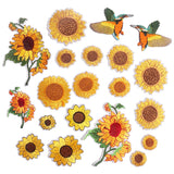 20 PCS Embroidered Flowers Iron on Patches, Sunflower Sew On Patches Bird Butterfly Embroidered Appliques Sticker Patches In Australia - Darrahopens