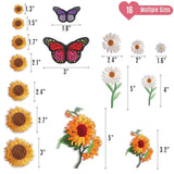 35 Pieces Embroidered Iron on Patch for Clothing,Sunflowers Butterfly Iron On Patches Set,Large Size Cute Decoration Embroidered In Australia - Darrahopens