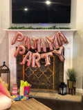 Set of 11 Rose Gold PARTY Balloons Banner Pajama Party Decor Party Spa Party Balloons Pajama Party Theme Balloon In Australia - Darrahopens