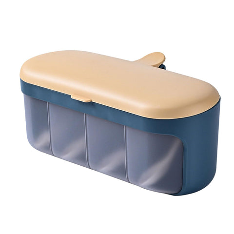 Seasoning Box, Practical and Reliable Seasoning Box with Divided Jars for Spice Salt Sugar Kitchen Cooking Organizer In Australia - Darrahopens