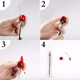 Multi-Function Corer and Pitter Remover Set, Stainless Steel Core Remover Tool for Apple, Pear, Cherry, Jujube, Red Dates or More