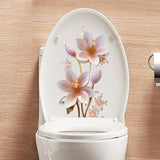 2pc 3D Toilet Sticker, Self-Adhesive Wall Stickers, Bedroom Entryway Living Room Porch Wall Stickers Removable