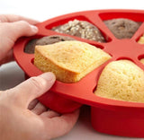Mould Triangle 8 Grid Individual Baking Pizza Mould Oven Non Stick Moulds DIY Making Tool Bakeware Pan, for Cakes, Muffins, Cheese