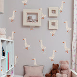 Cute Geese Wall Stickers Peel and Stick Goose Wall Decals Funny Animal Wall Stickers Duck Decals for Wall Removable Boho Neutral