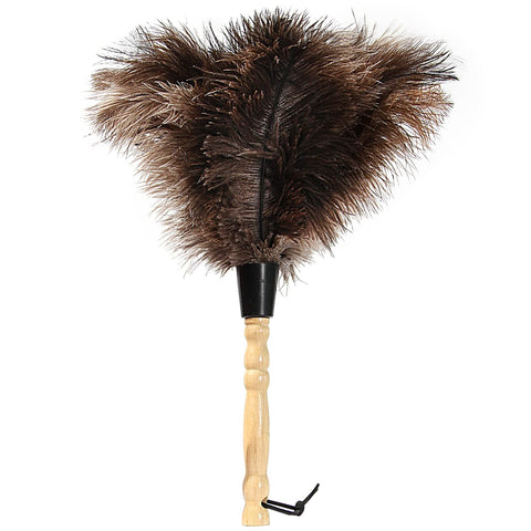 Ostrich Feather Duster Feather Duster Fluffy Natural Genuine Ostrich Feathers with Wooden Handle and Eco-Friendly Reusable In Australia - Darrahopens