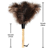 Ostrich Feather Duster Feather Duster Fluffy Natural Genuine Ostrich Feathers with Wooden Handle and Eco-Friendly Reusable In Australia - Darrahopens