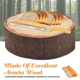 Bread Bow Knife for Homemade Bread - 16" Wooden Bread Knife, Serrated Saw Bread Cutter with Premium Stainless Steel