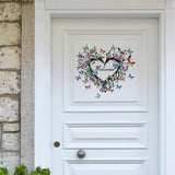 Butterfly Canvas Print Wall Art for Bedroom: Heart Shaped Branches Surrounded by Colorful Butterflies Love Themed Picture