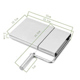 Household silvery Fruit Vegetable Cutting Board Cheese Butter Slicer Cutter Silver Tone，5 free Steel Wires Included