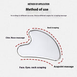 Silver Stainless Steel Gua Sha Tool, Gua Sha Facial Tools for Acupuncture, Durable GuaSha Tool for Jawline Sculpting In Australia - Darrahopens