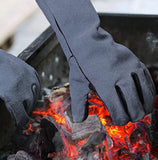 Grey and black gloves 350℃ Heat Fire Resistant Welding BBQ Grill Gloves Oven Fireplace Welder Gloves for Men Women
