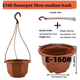 15 Pcs coffee Plastic Hanging Planter Hanging Plant Pots Hanging Plant Containers with Drainage Holes and Hooks for Balcony In Australia - Darrahopens