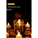 12Pcs yellow Waterproof Flameless Floating Tealights, LED Floating Candles Warm Yellow Flickering Tea Lights