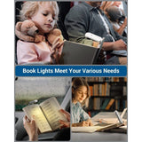 White USB Rechargeable Book Light for Eye-Protection, LED Clip on Portable Bookmark Light easy and convenient In Australia - Darrahopens