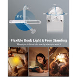 White USB Rechargeable Book Light for Eye-Protection, LED Clip on Portable Bookmark Light easy and convenient In Australia - Darrahopens