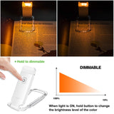 White USB Rechargeable Book Light for Eye-Protection, LED Clip on Portable Bookmark Light easy and convenient