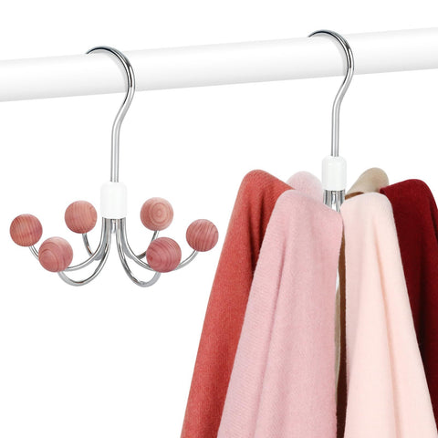 Purse Hanger 2-Pack with 6 Cedar Balls, 360°Swivel Scarf Hanger, Closet Storage Hook, Handbag Organizer, Bra Hanger In Australia - Darrahopens