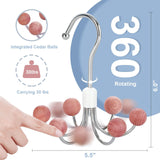 Purse Hanger 2-Pack with 6 Cedar Balls, 360°Swivel Scarf Hanger, Closet Storage Hook, Handbag Organizer, Bra Hanger In Australia - Darrahopens