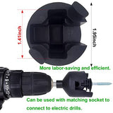 100 Pcs Black Electric Fence Insulator Screw-in Insulator Fence Ring Post Wood Post Insulator and 1 Pc Free Insulator Socket Tool
