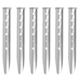 Snow Sand Tent Stakes Pegs Aluminum U-Shaped Lightweight Heavy Duty Ground Nails for Beach Shade Canopy Camping Hiking 6pcs In Australia - Darrahopens