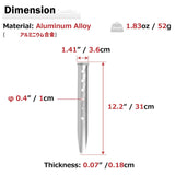 Snow Sand Tent Stakes Pegs Aluminum U-Shaped Lightweight Heavy Duty Ground Nails for Beach Shade Canopy Camping Hiking 6pcs