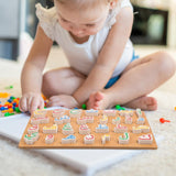 1 Set Wooden Arabic Alphabet Puzzle Childrens Montessori Preschool Education Hand Grip Puzzle Game for Kids Wooden Toys