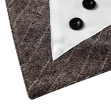 Dog Wedding Bandana Collar with Bow Tie, Adjustable Dog Tux Formal Dog Costumes for Medium Large Dogs Brown