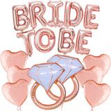 Rose Gold Bride To Be Balloons - Pack of 17 | Bride To Be Decorations | Bride Balloons for Bachelorette Party Decorations In Australia - Darrahopens