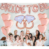 Rose Gold Bride To Be Balloons - Pack of 17 | Bride To Be Decorations | Bride Balloons for Bachelorette Party Decorations In Australia - Darrahopens