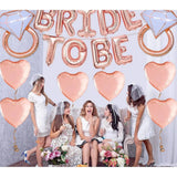 Rose Gold Bride To Be Balloons - Pack of 17 | Bride To Be Decorations | Bride Balloons for Bachelorette Party Decorations In Australia - Darrahopens