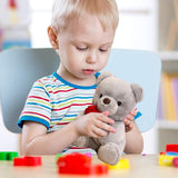 9.8'' Teddy Bear with Rose, Soft Plush Bear Doll Stuffed Animals Toys Valentines Day Decor Gifts for Her/Girlfriend (Gray) In Australia - Darrahopens