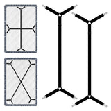 Bed Sheet Straps, 2Pcs Elastic Adjustable Bed Sheet Holder Straps, Fitted Sheet Straps to Hold Sheets in Place (Black)