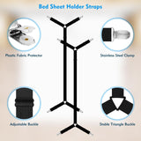 Bed Sheet Straps, 2Pcs Elastic Adjustable Bed Sheet Holder Straps, Fitted Sheet Straps to Hold Sheets in Place (Black)