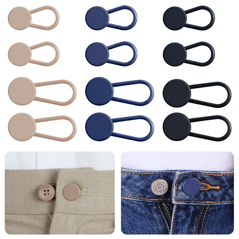 12PCS Button Extenders , Pants Waist Button Extender for Women Men, 3 Colors Pant Waistband Expander,1-1.4 Inches In Australia - Darrahopens