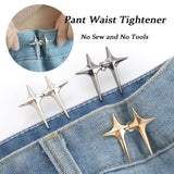 Pant Waist Tightener, 4 Sets Adjustable Star Button for Loose Jeans, No Sew and No Tools, Jeans Button Pins Adjuster