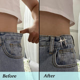 Pant Waist Tightener, 4 Sets Adjustable Star Button for Loose Jeans, No Sew and No Tools, Jeans Button Pins Adjuster