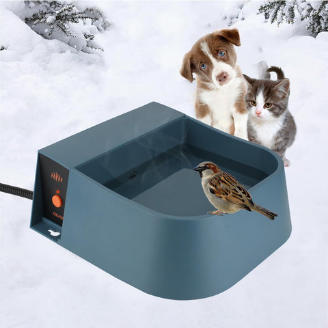 Dog Heated Water Bowl, Automatic Water Bowl for Dogs Outdoor, Dog Heating Waterer Pet Water Bowl Automatic Water Bowl for Dogs