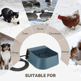 Dog Heated Water Bowl, Automatic Water Bowl for Dogs Outdoor, Dog Heating Waterer Pet Water Bowl Automatic Water Bowl for Dogs
